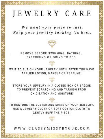 Chanel costume jewelry care instructions